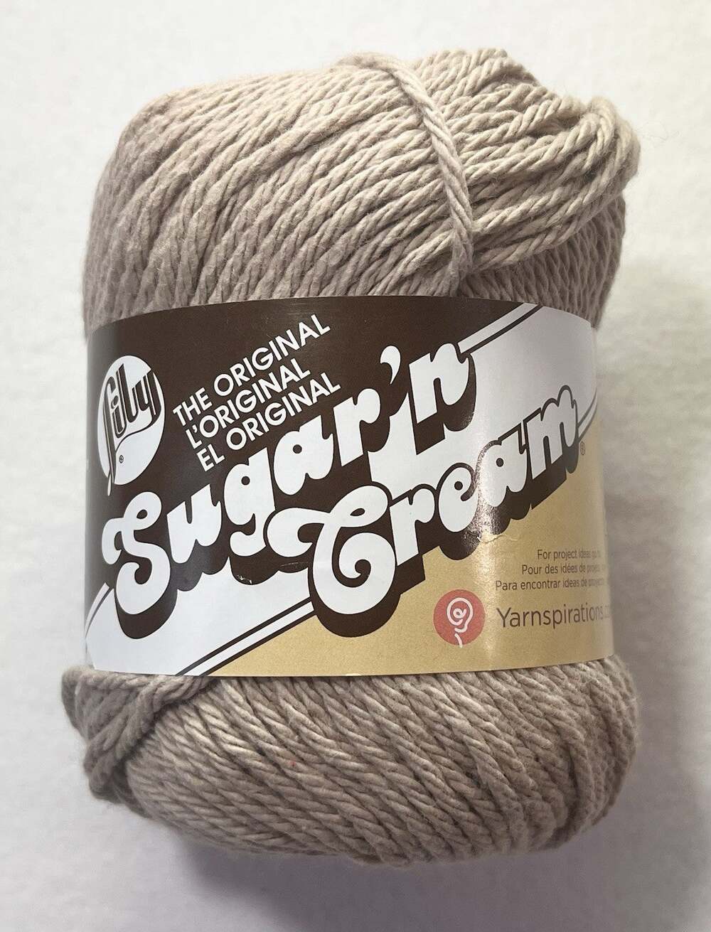 Lily Sugar ‘n Cream Yarn, Jute, 2.5 Ounces